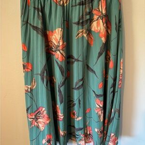 A New Day Pink Green Bubble Midi Skirt